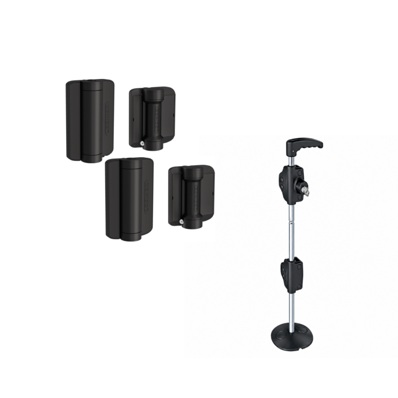 Paires de penture Caracal pour porte double avec verrou