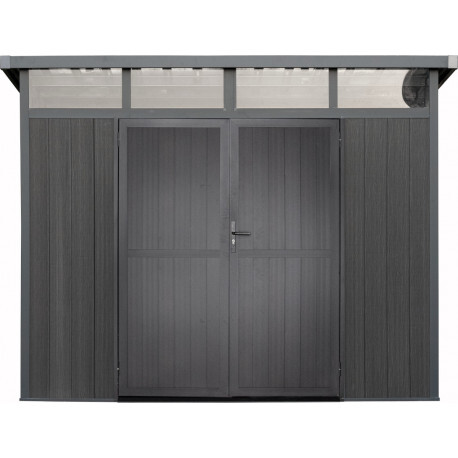 Cabanon en composite 10' x 7' SML Skylight | Revêtement graphite | Structure en aluminium blanc