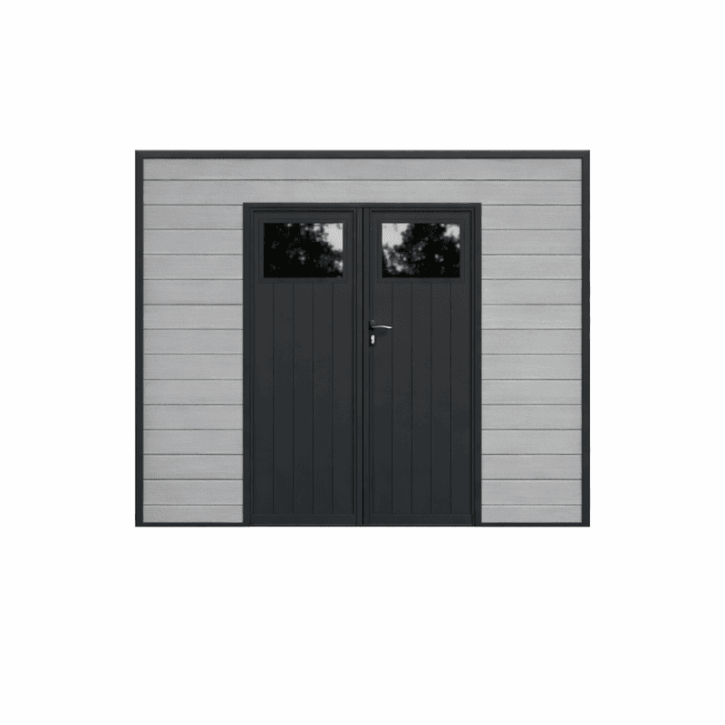 Cabanon en composite 9' x 9' SML Cube | Revêtement brun | Structure en aluminium blanc