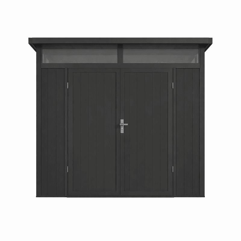 Cabanon en composite 8' x 7' SML Skylight | Revêtement graphite | Structure en aluminium blanc