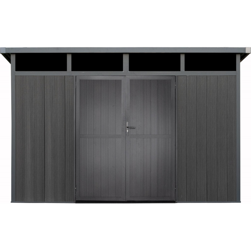 Cabanon en composite 12' x 7' SML Skylight | Revêtement graphite | Structure en aluminium blanc
