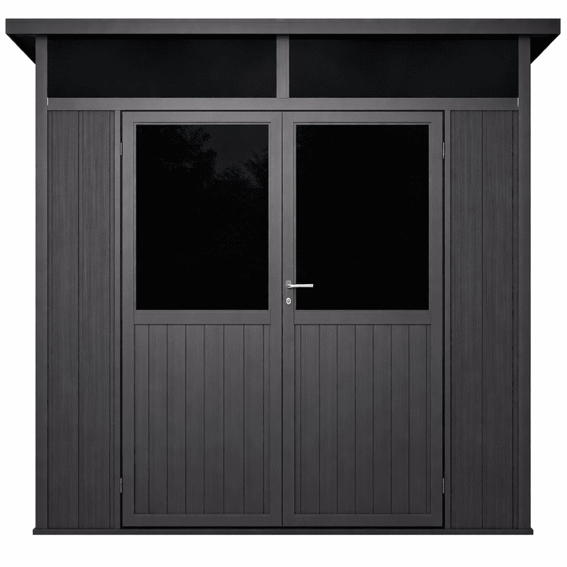 Cabanon en composite 8' x 7' SML Skylight vision | Revêtement graphite | Structure en aluminium blanc