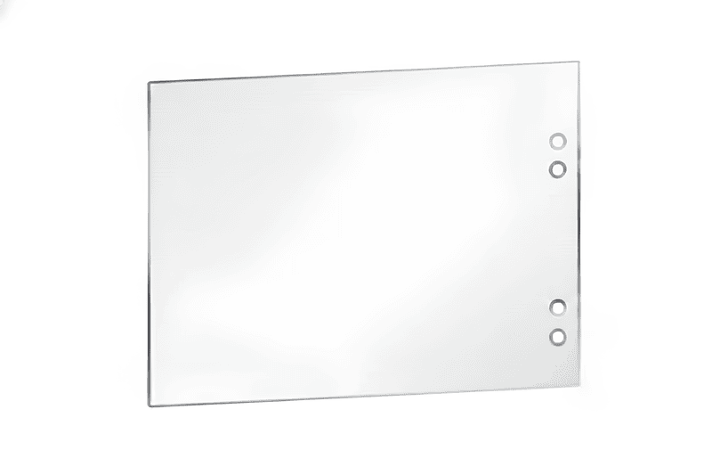 Panneau de verre trempé troué 12" x 12mm x 40"