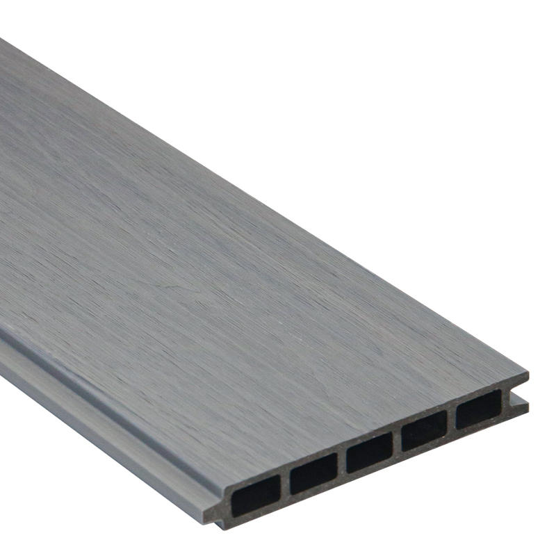 Planche clôture composite | Blanc fumé/1800mm x 20mm x 161.2mm/Écorse