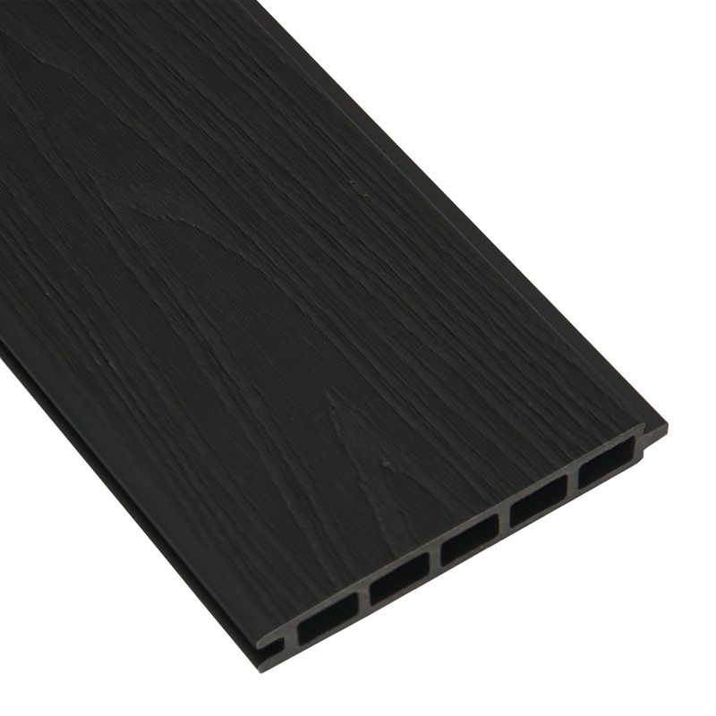 Planche clôture composite | Noir/1800mm x 20mm x 161.2mm/Écorse