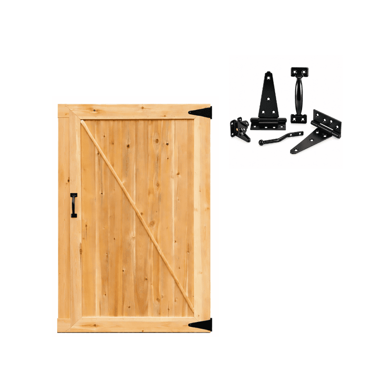 Porte pour clôture en bois de cèdre  | QUINCAILLERIE INCLUSE