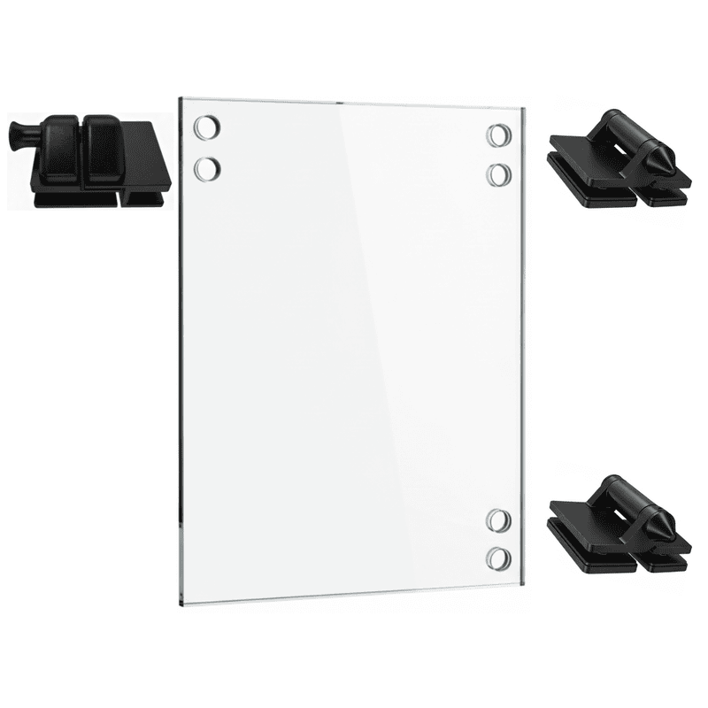 Porte en verre trempé 36" x 10mm x 46" - Loquet | QUINCAILLERIE NOIRE INCLUSE | ouverture extérieure