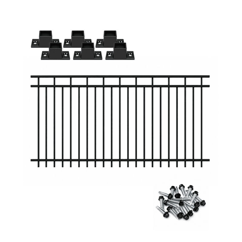 Section de clôture en aluminium de 6' | QUINCAILLERIE INCLUSE